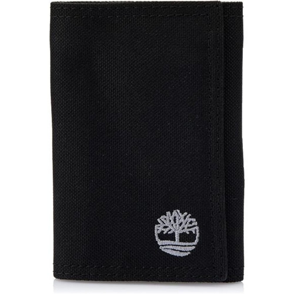 Men's Trifold Nylon Wallet, Black, One Size